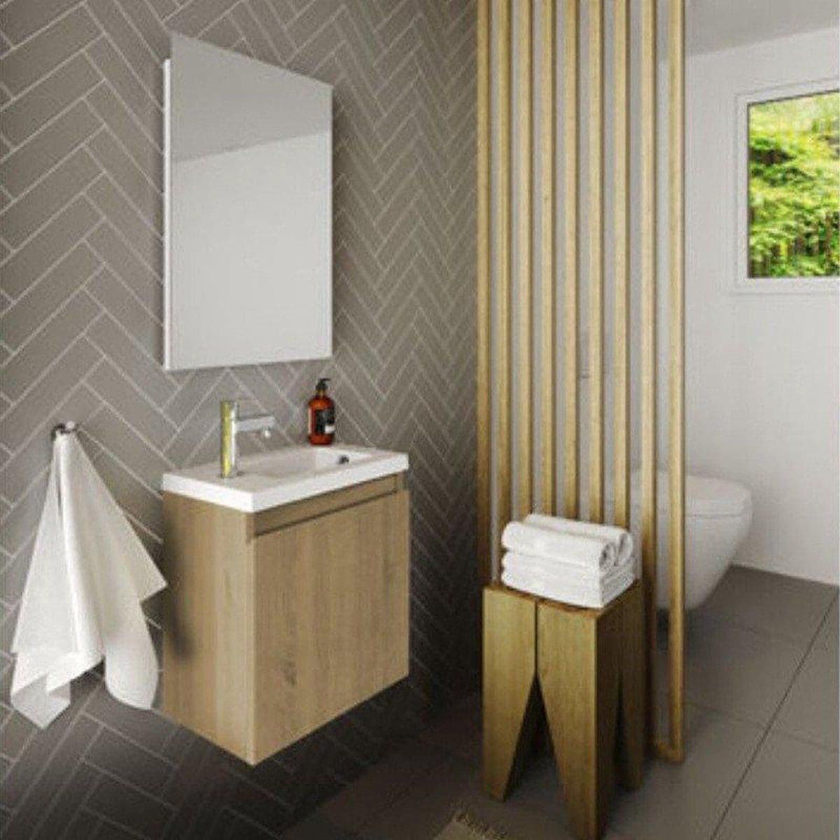 Allibert Porto Pack - fonteinset 40x51cm MDF - soft-close - Hamilton eik