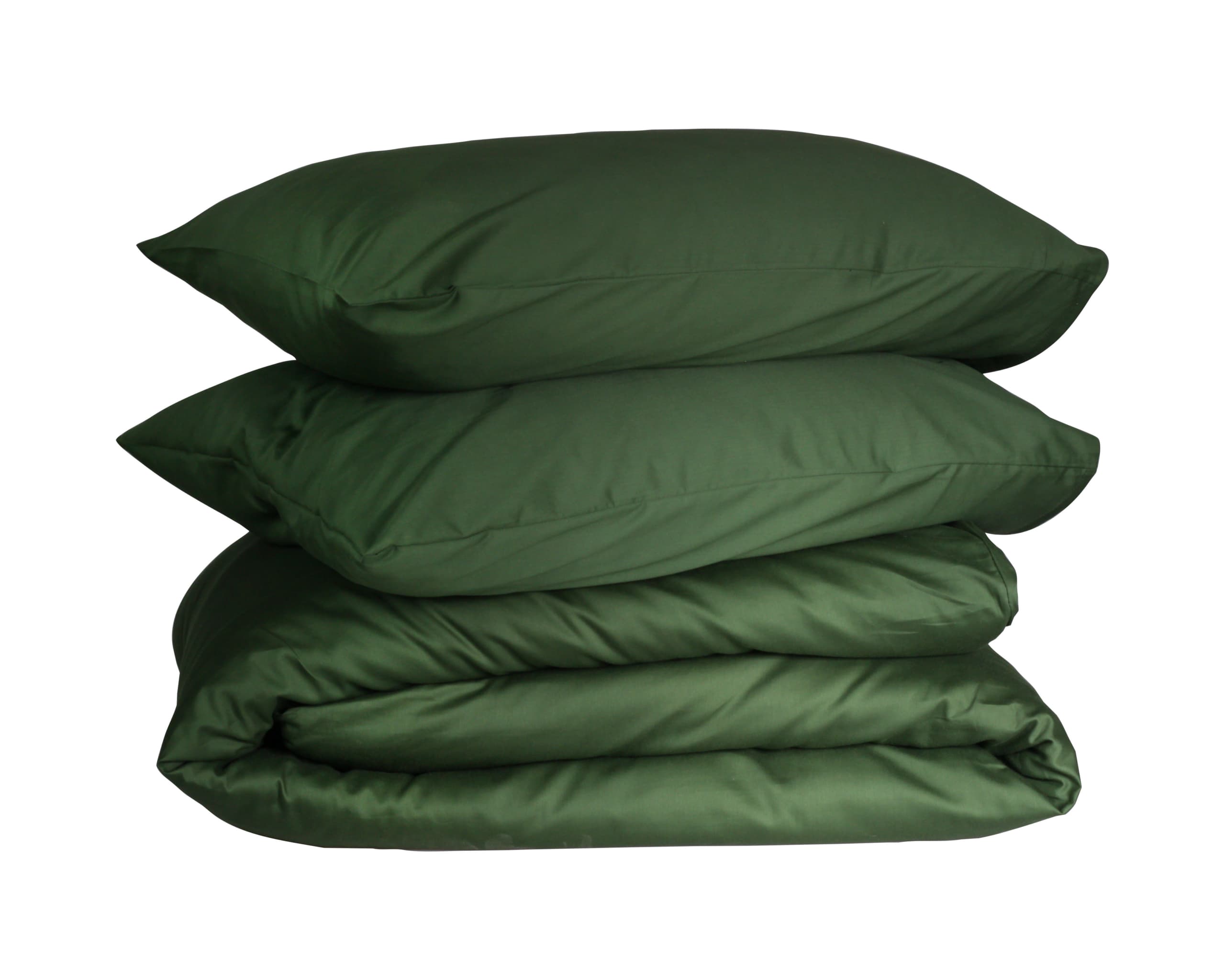 Dekbedovertrek Queen - 100% katoensatijn - 200x200/220 - groen