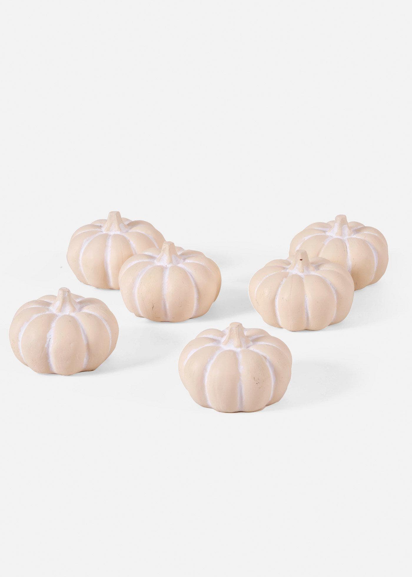 Objet déco lot de 6 mini citrouilles