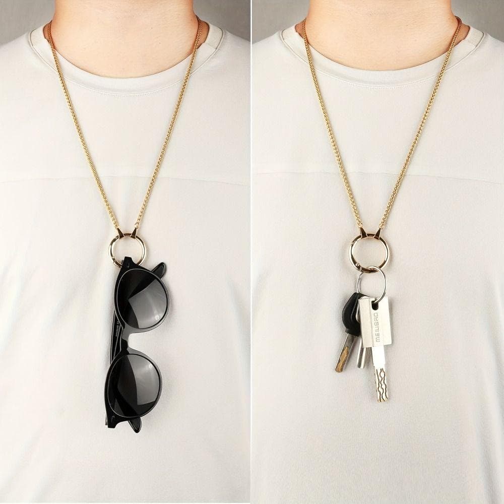 Collier Support de Lunettes Chaîne pour Lunettes de Lecture argenté