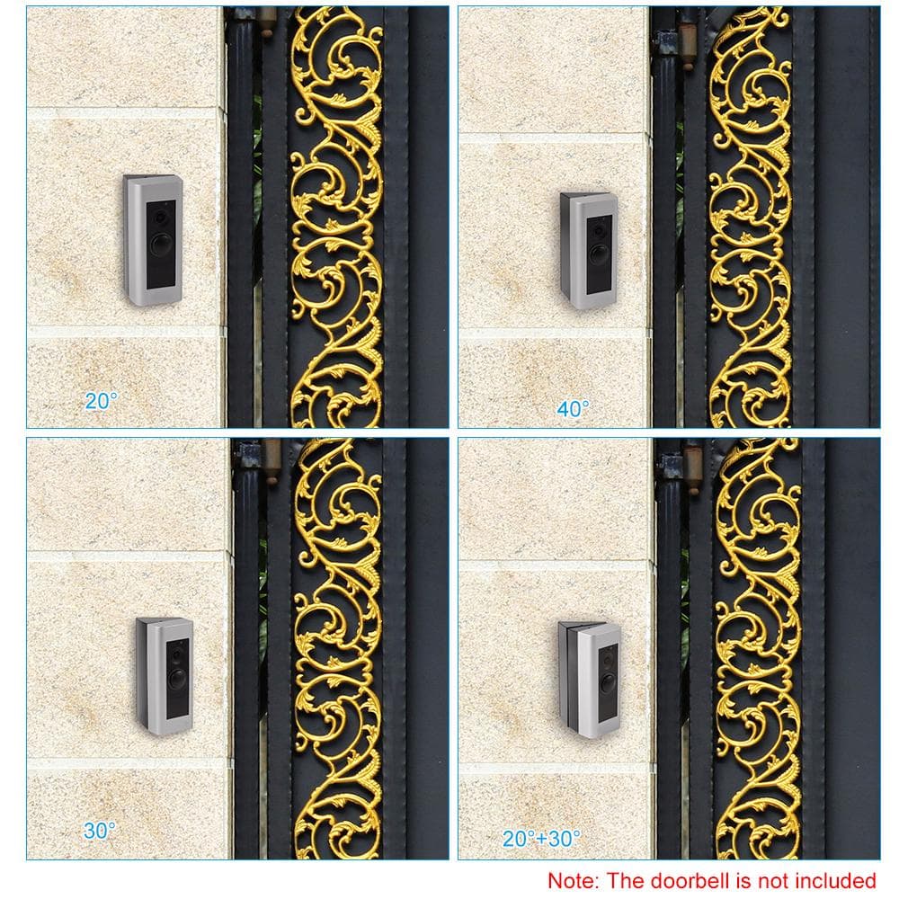 Support Angle Réglable Support de Sonnette pour Ring Video Doorbell Pro Plus d'Options d'Angle pour Sonnette Vidéo noir
