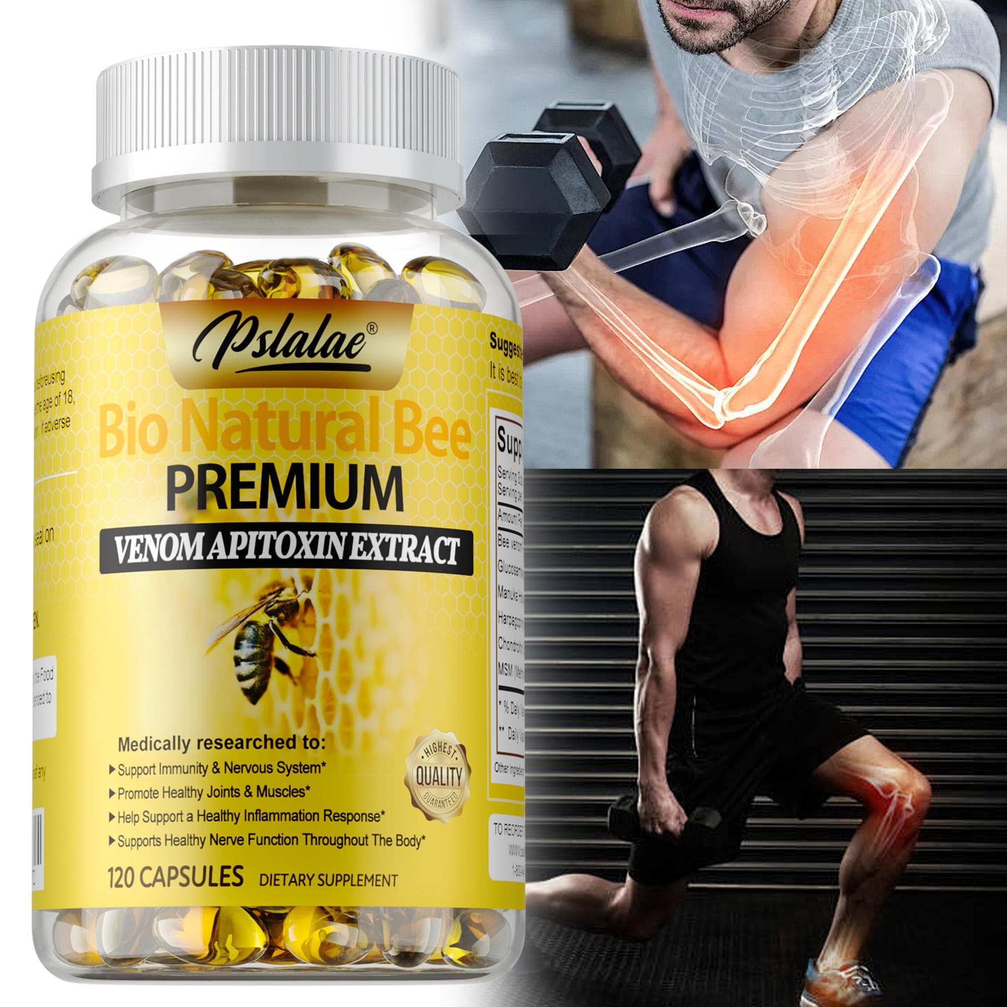 Bio Natural Bee - Extrait de Venin d'Abeille, Extrait Anti-inflammatoire - Soutien Arthrite