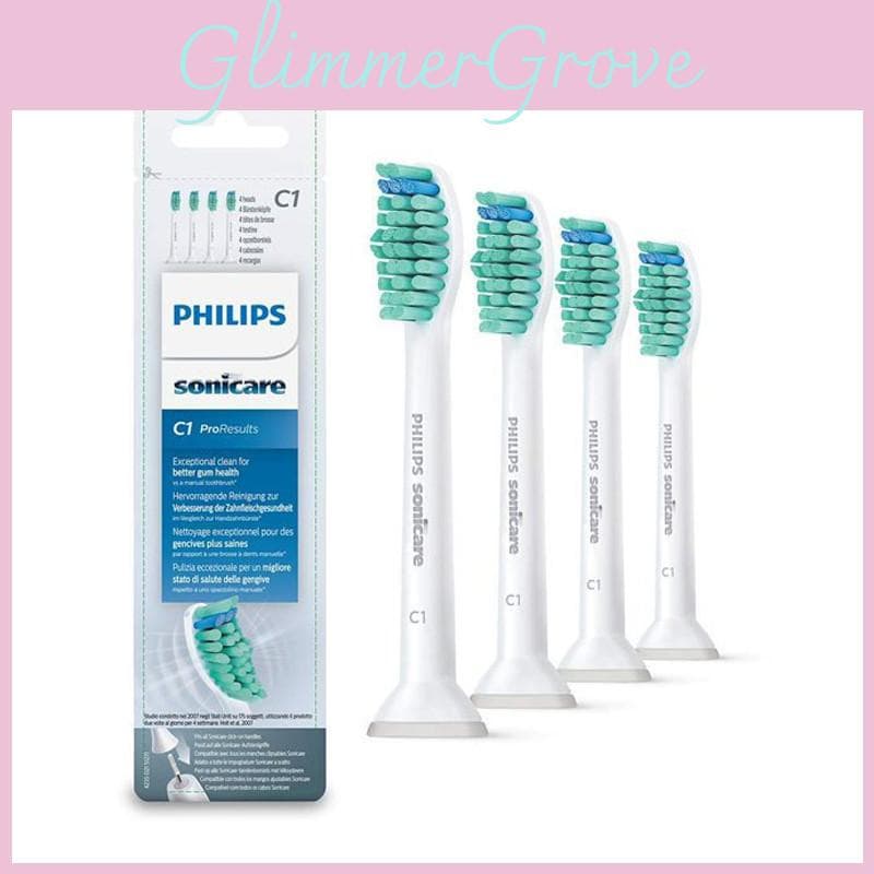 Philips Sonicare C1/2 Têtes de Rechange pour Brosse à Dents Paquet de 4 Douces et Efficaces
