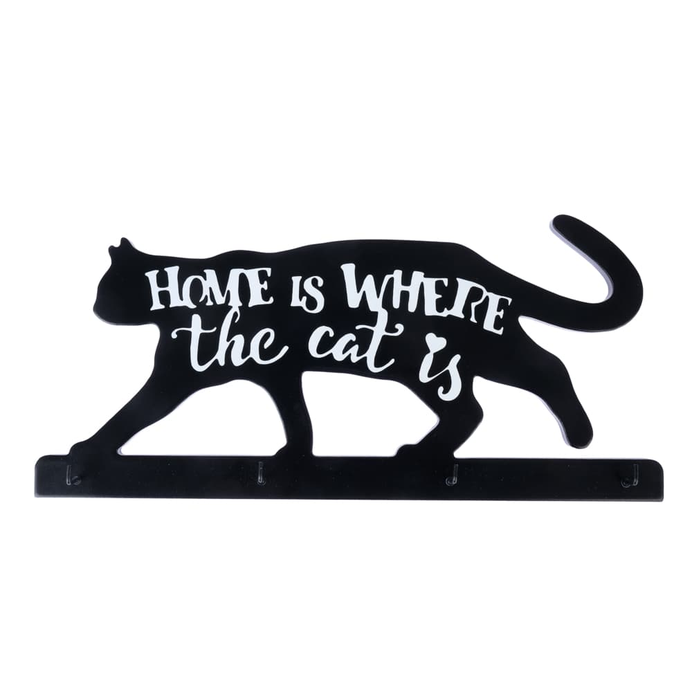 TIAKI Porte-clés "Home Is Where The Cat Is"