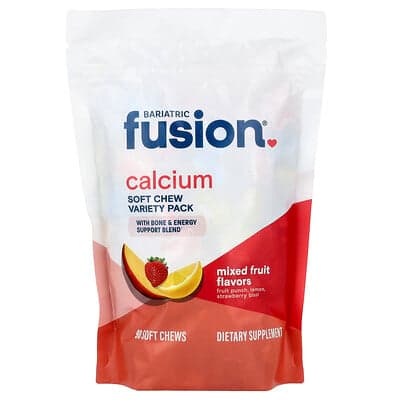Bariatric Fusion, Calcium Soft Chew Variatiepakket, Gemengd Fruit, 90 Zachte Chews