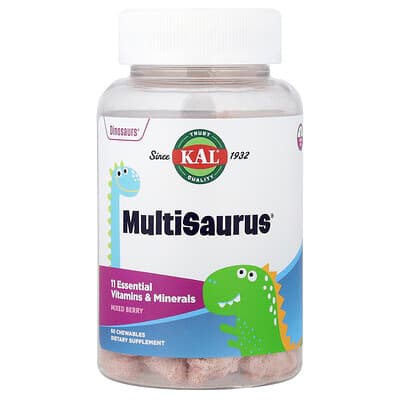 KAL, MultiSaurus®, Gemengde Bessen, 60 Kauwtabletten