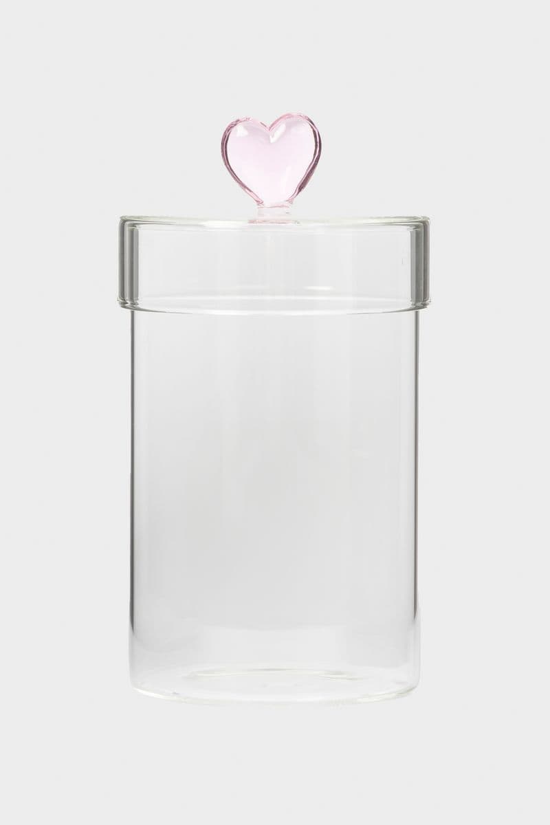 Pot En Verre Avec Petit Cœur