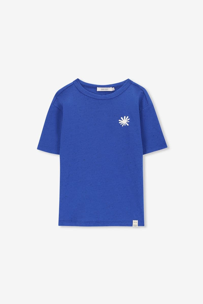 Blauw Oversized T-shirt Met Print