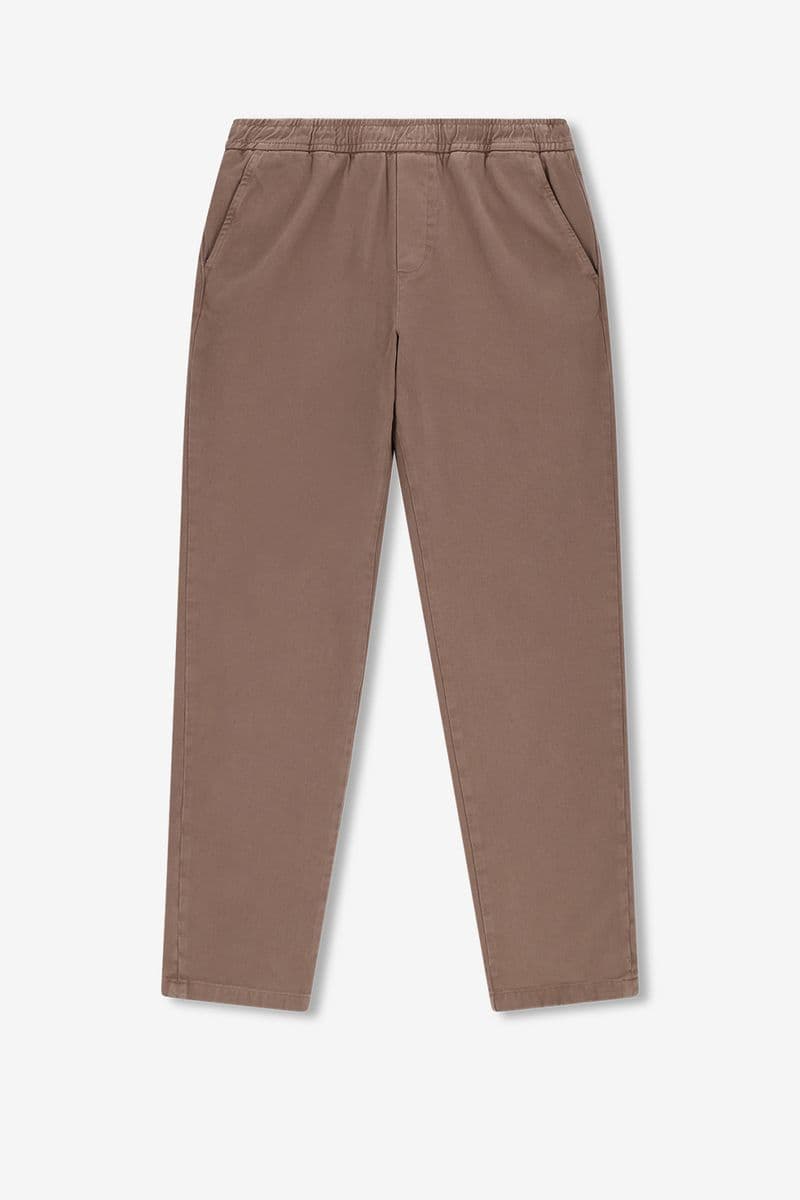 Bruine Mid-rise Chino Met Elastische Taille