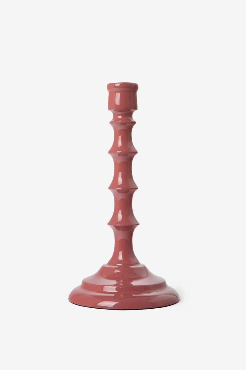 Bougeoir Medium Ondulé - Rose