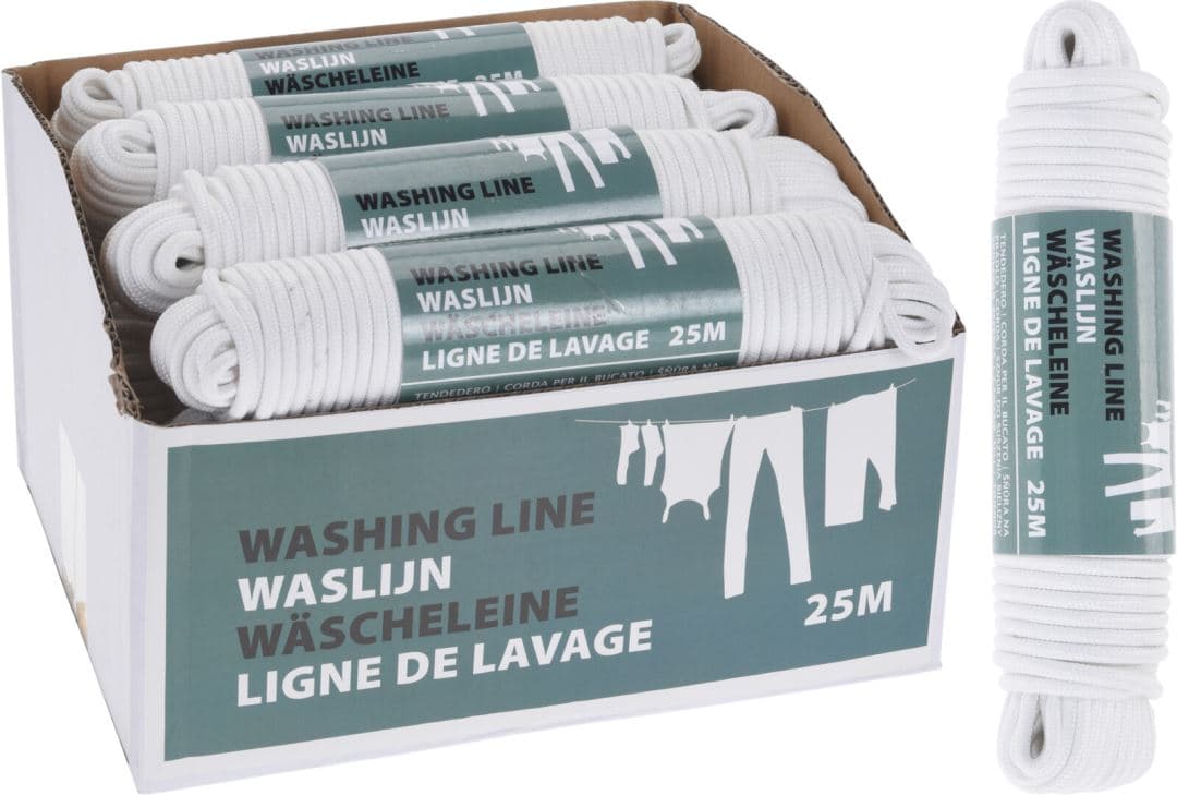25 Meter Waslijn Wit