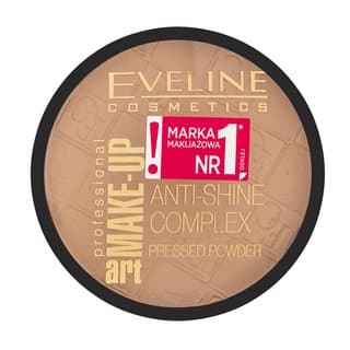 Eveline Make-Up Art Anti-Shine Complex Pressed Powder poeder voor een uniforme en stralende teint 33 Golden Sand 14 g