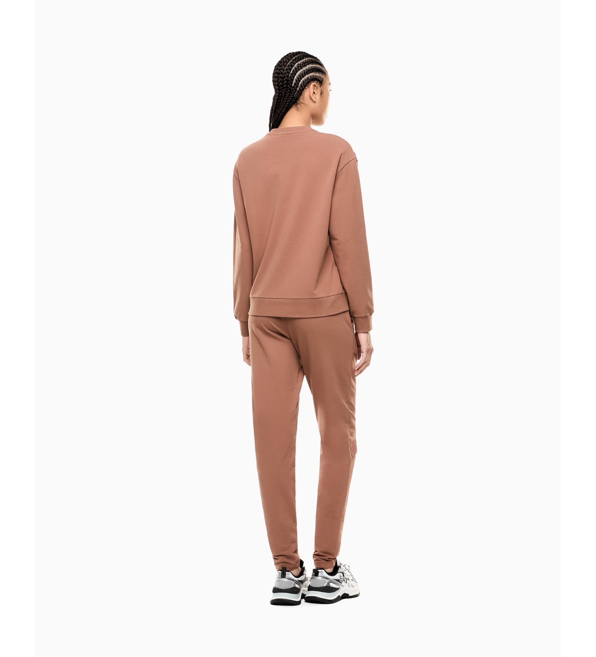 EA7voor vrouwen. 7W000115_AF13135 Trainingspakken W bruin (XL), Casual, Sportief, Katoen, Running, Sportkleding, Meerdere sporten, Lange mou