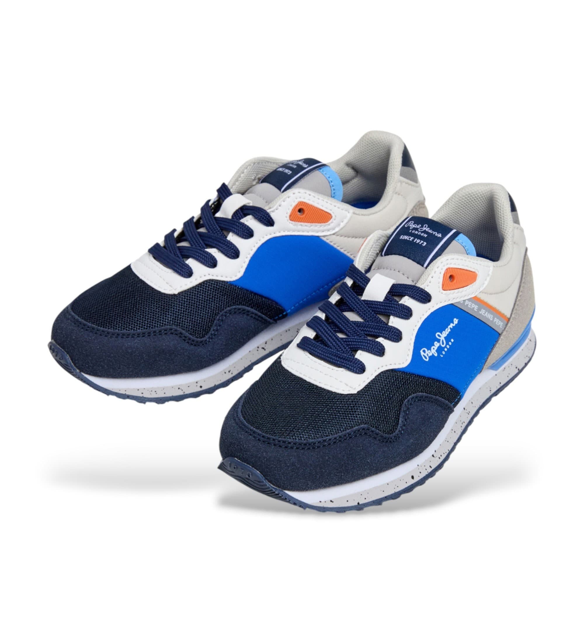Pepe Jeansvoor jongens. PBS400013 Trainers Londen Zuidblauw (37), Plat, Veters, Casual, kinderkleding