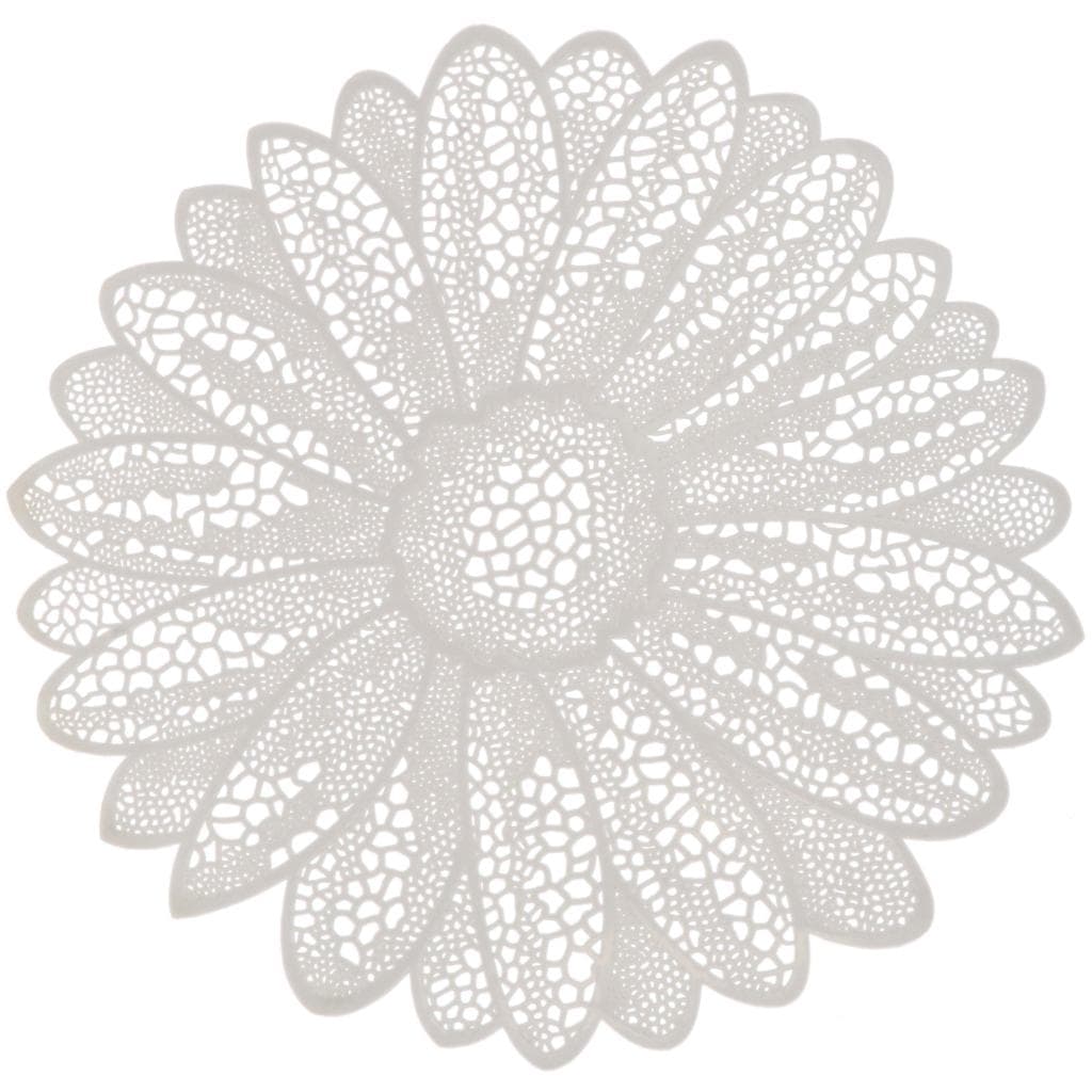 Unique Living placemat flower 38cm white