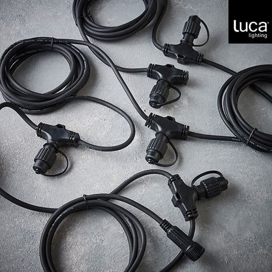 Luca Lighting connect 24 boomkabel zwart ip44 1500cm