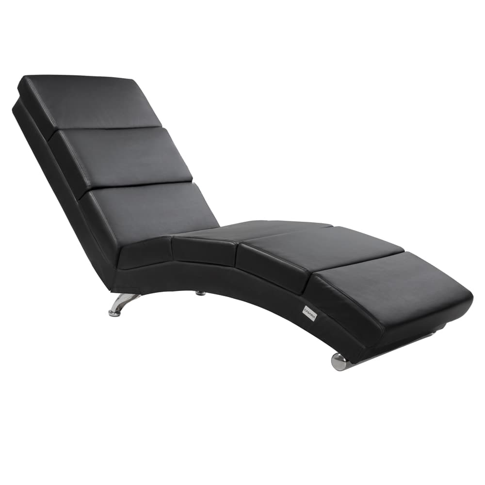 Relax Lounger Londen Zwart Kunstleer