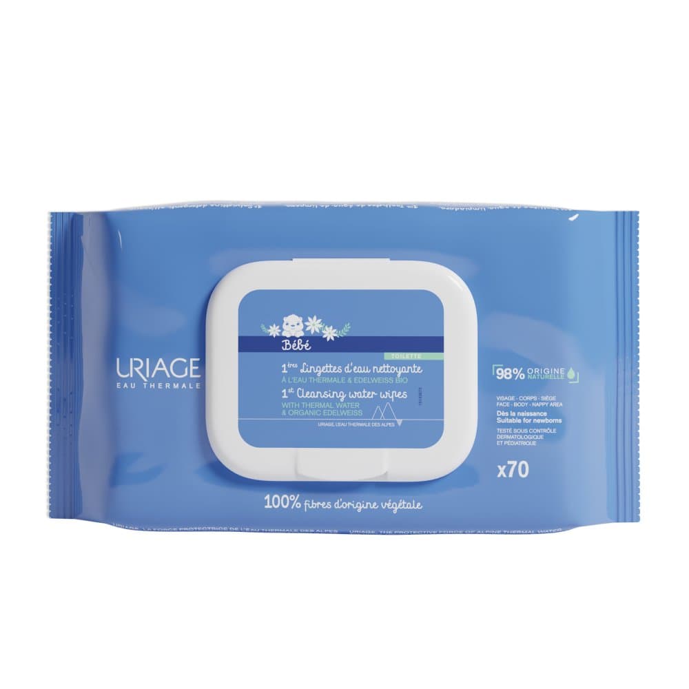 Uriage Bébé 1ere Lingettes Nettoyant 70 Pieces