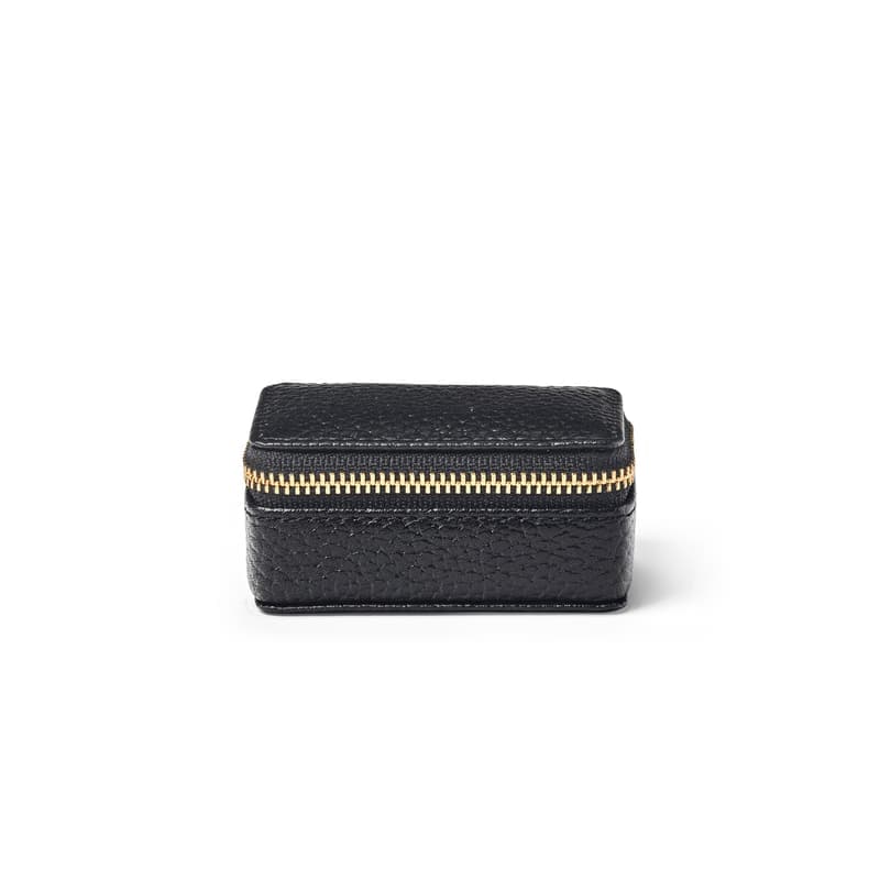 Aspinal of London Small Travel Jewellery Case in Black Pebble