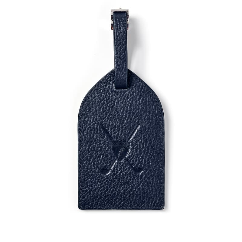 Aspinal of London Golf Tee Holder in Navy Pebble