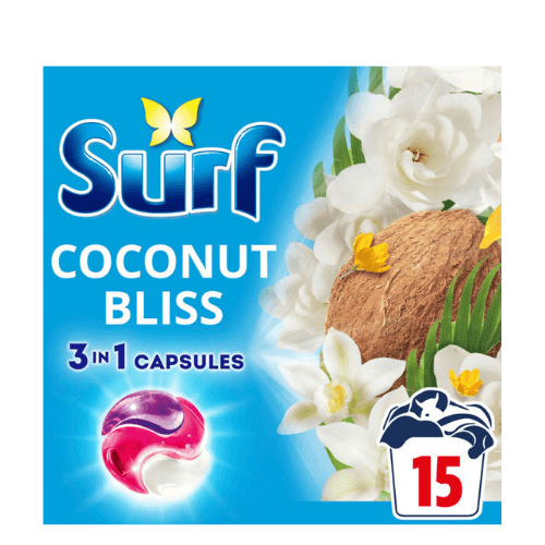 Surf 3-in-1 Coconut Bliss Wasmiddelcapsules – 15 Stuks