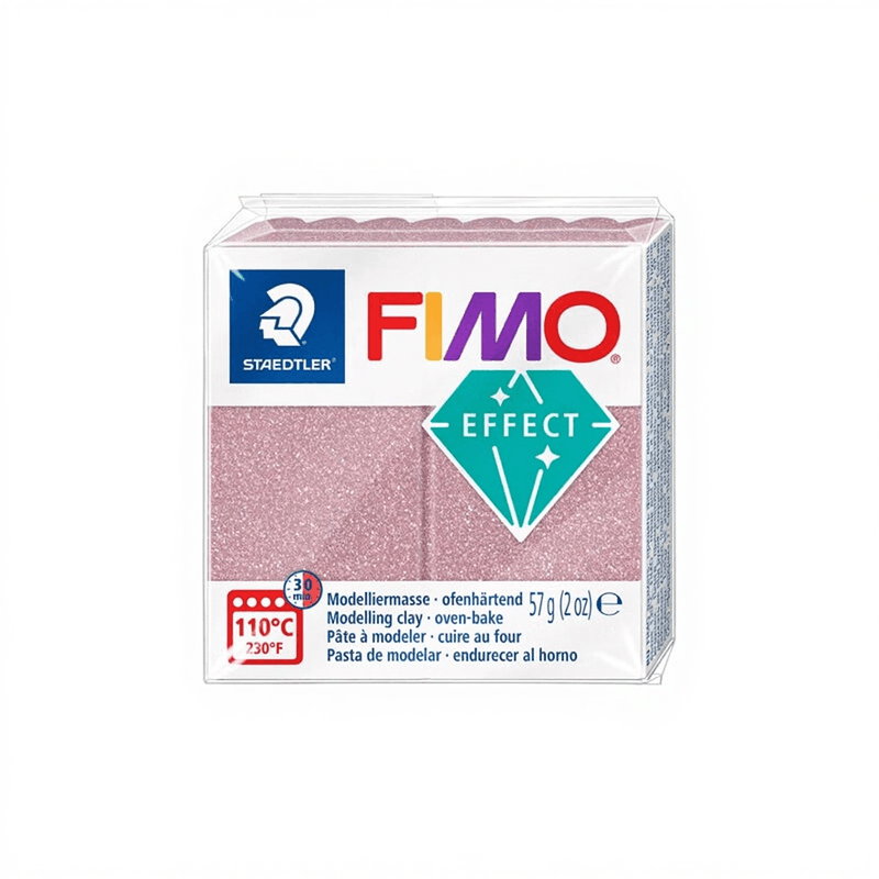 Staedtler Fimo® Effect 8010 Standard Modelliermasse, Glitter Roségold, 57 g (2 oz)
