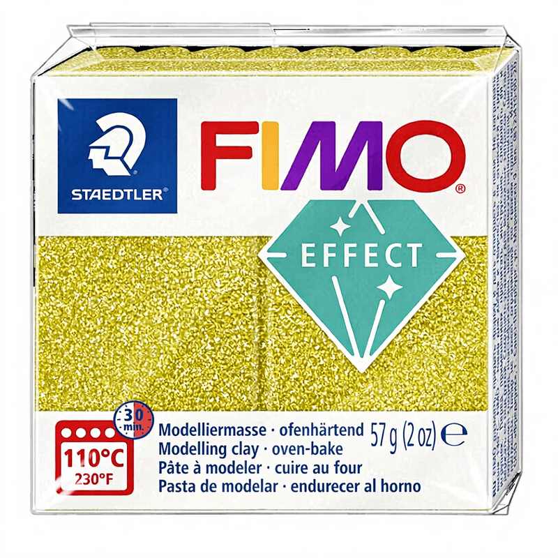FIMO effect 8010 Glitzer Standardblock, Gold, 57 g (2 oz)