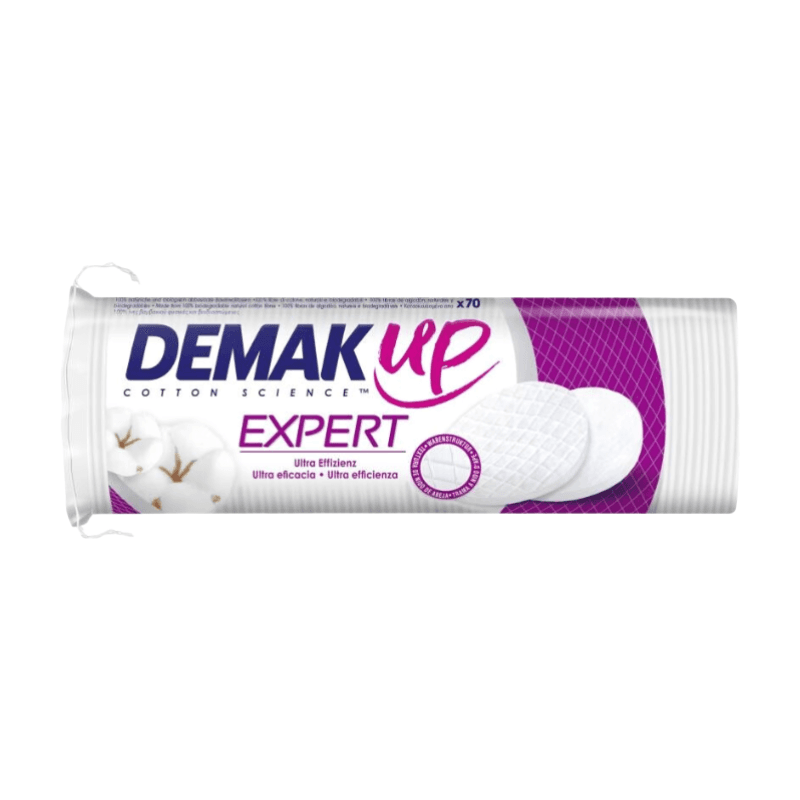 EXPERT Cotons Démaquillants 70 pcs (Lot de 70 Pièces)