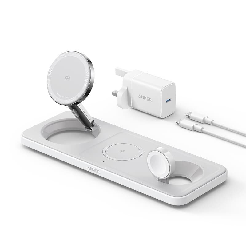 Anker MagGo-1, chargeur universel sans fil USB à charge rapide, blanc
