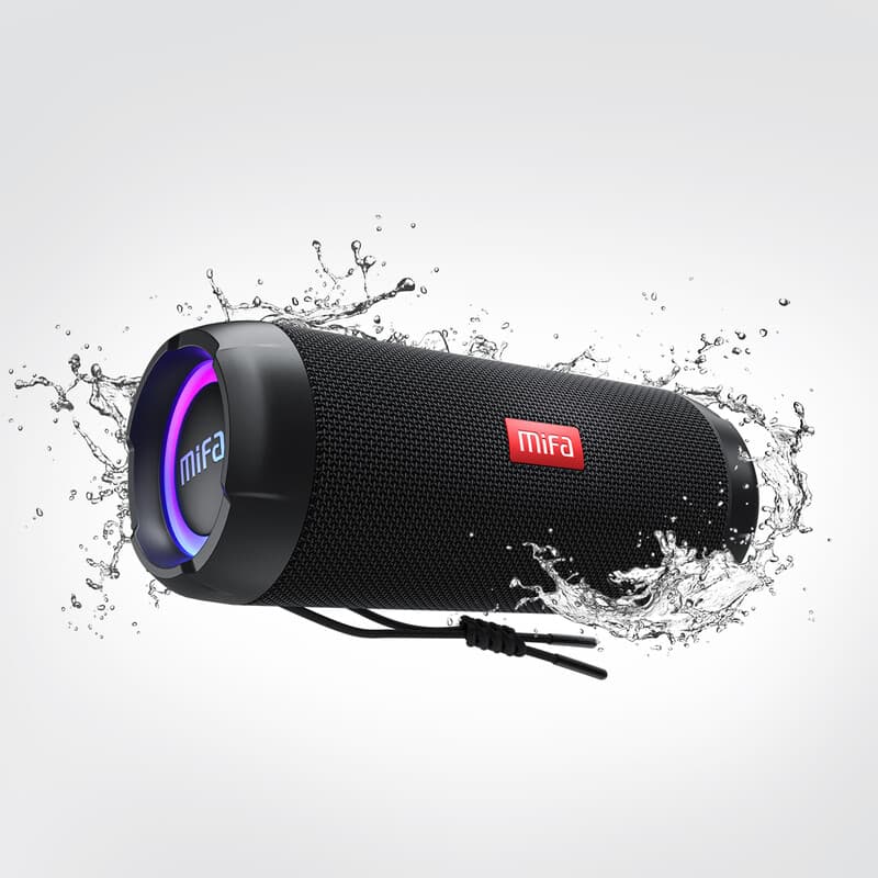 Mifa WildRod Tragbarer Bluetooth-Lautsprecher, Kabelloser Lautsprecher für draußen, Bluetooth 5.3-Streaming, IP67 wasserdicht und staubdicht –