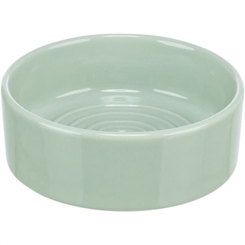 TRIXIE Erhöhter Keramiknapf für Katzen salbeigrün 150 ml Ø 14 cm