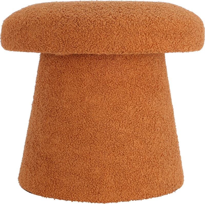Fußhocker in Pilzform, teddybraun