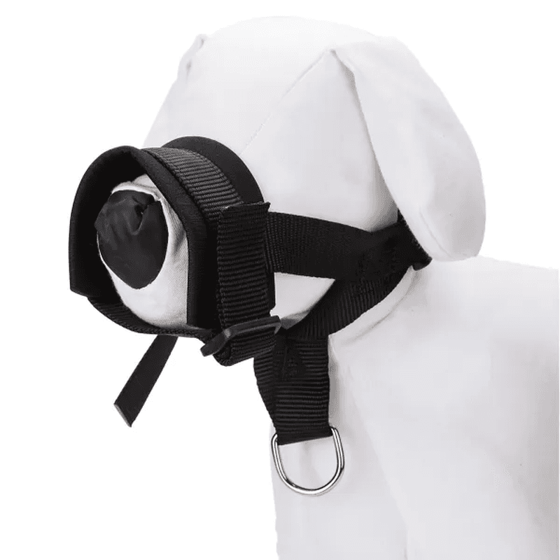Nobleza Verstellbarer Hundemaulkorb, Schnauzenumfang 23–34 cm, Halsriemenbreite 2,5 cm