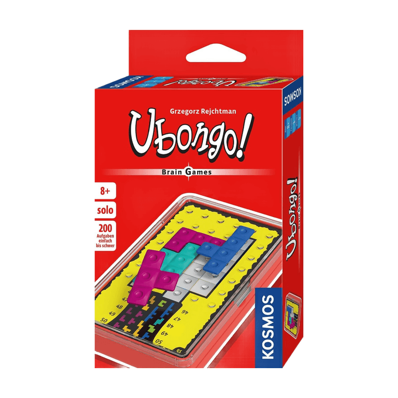 KOSMOS 695248 Ubongo! Brain Games, Knobel-Spaß für 1 Person, Gehirn-Jogging mit 200 Aufgaben, Verschiedene Levels, handliche Box für unterwegs,