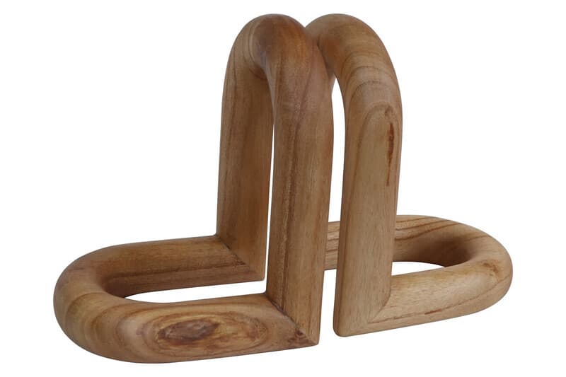 Premier Housewares Arlo Buchstützen aus Naturholz, 2er-Set