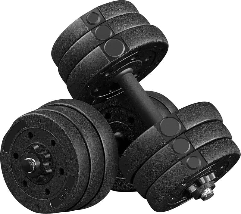 Yaheetech Männer-Workout Bodybuilding-Training Heim-Kurz-Hantel-Set 20 KG / 44 LB