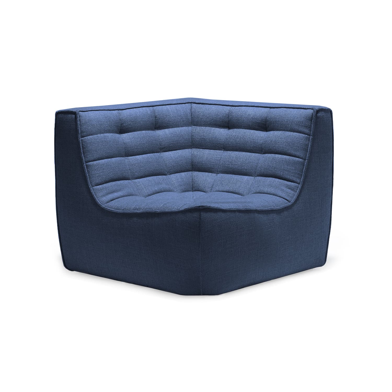 Ethnicraft - Eckkaminsessel N701 - Blau - Schaumstoff - Designer Jacques Deneef