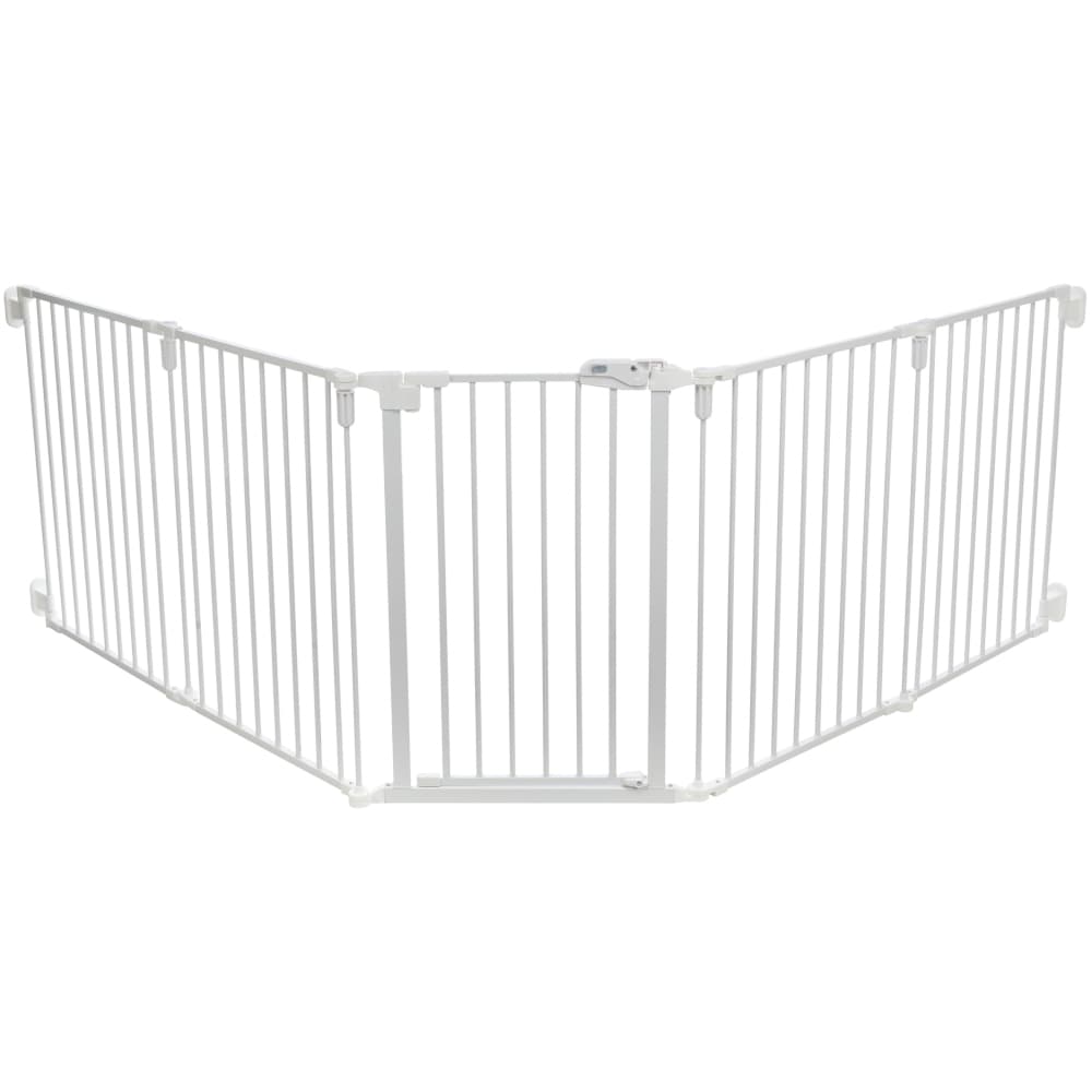 Trixie barrière de sécurité en métal, 5 éléments avec porte L 62,5-300 x H 76,5 cm chien