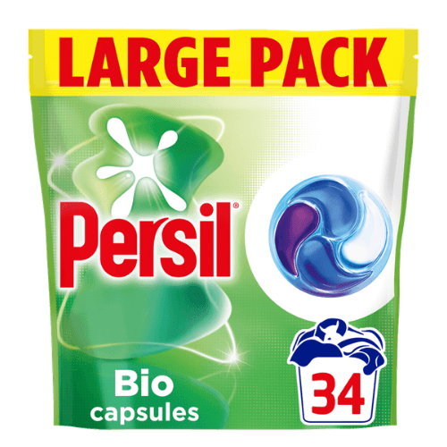 Persil Bio 4-in-1 Snel Oplossende Wasmiddelcapsules – 34 Stuks
