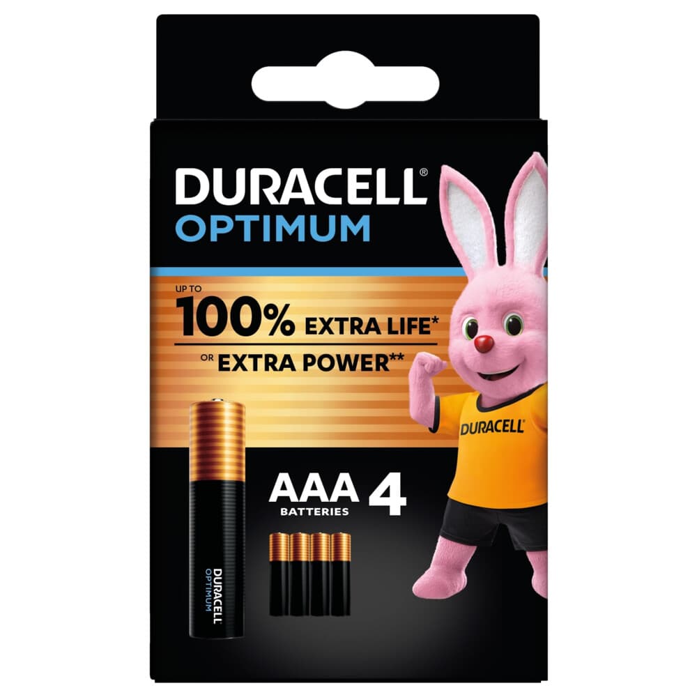 Duracell Alkaline Batterijen Optimum AAA 4 stuks