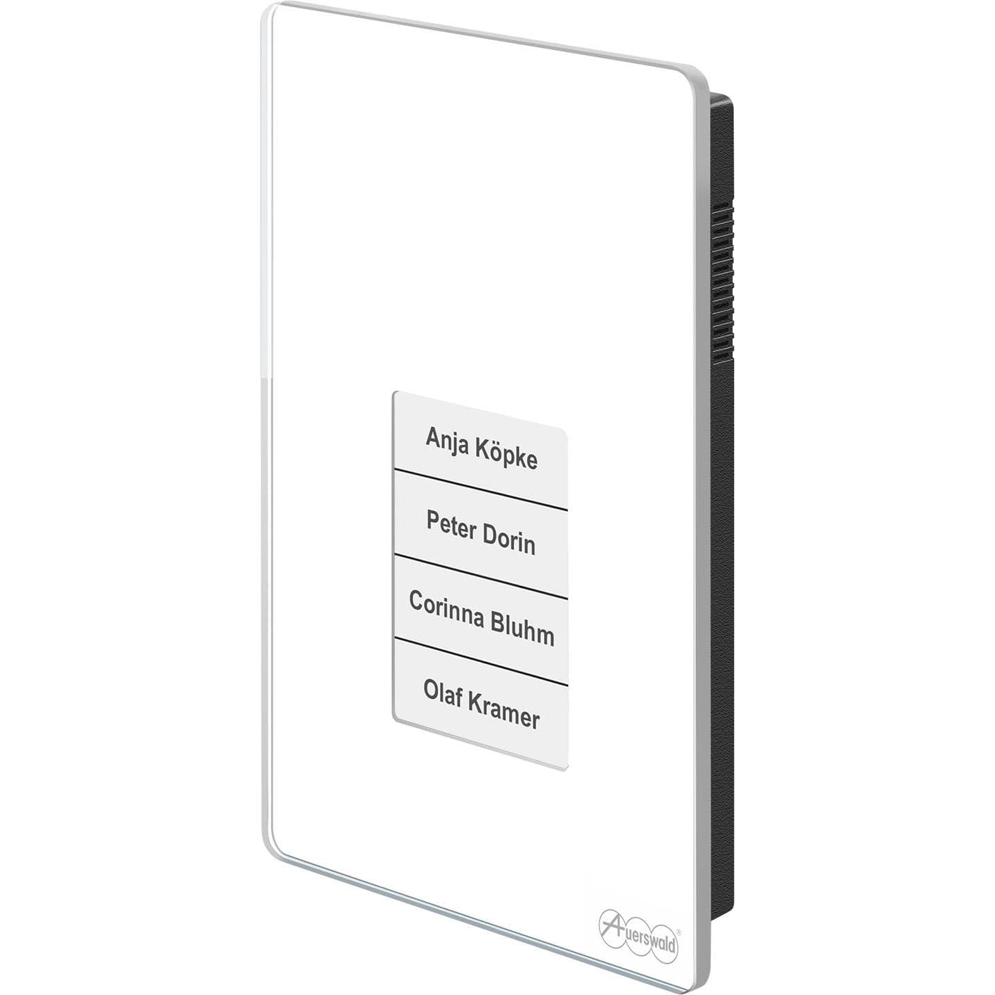 Auerswald, Bel + deurintercom, TFS-Dialog 400 wit intercomsysteem voor a/b-interfaces met elegant glazen front