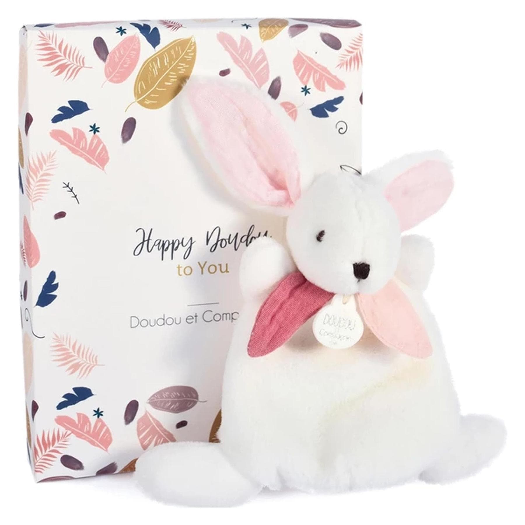 Doudou et Compagnie, Knuffeldoekje, Happy Boho, Bunny knuffeldoek 17cm