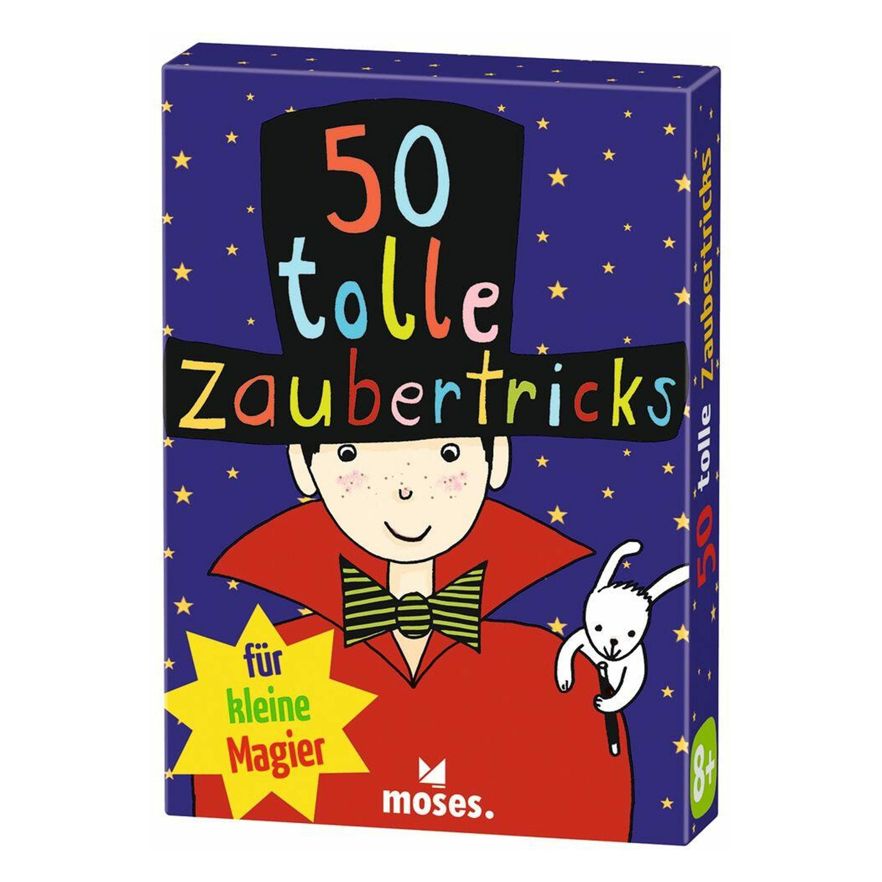 Moses MOS21090 - 50 geweldige goocheltrucs voor kleine goochelaars, voor 1+ spelers, vanaf 8 jaar (DE (Duits, 1 - 10 Spelers)