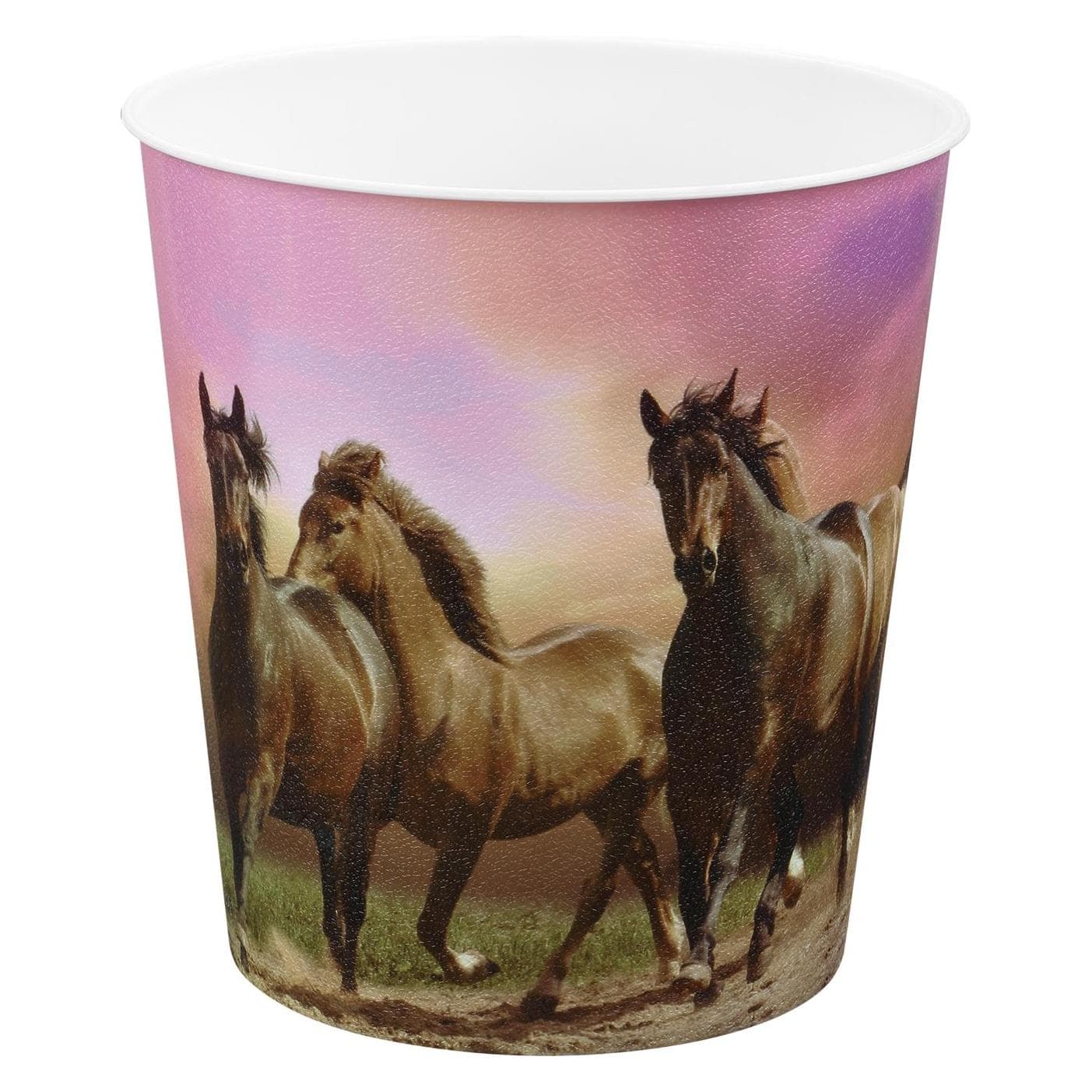 Idena PP papierbak 9 liter, paarden, Vuilnisbak, Veelkleurig