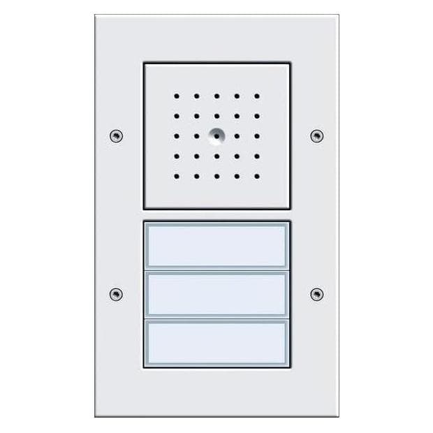 Gira, Bel + deurintercom, Opbouwdeurstation 3-voudig zuiver wit 126766 (Bedraad)