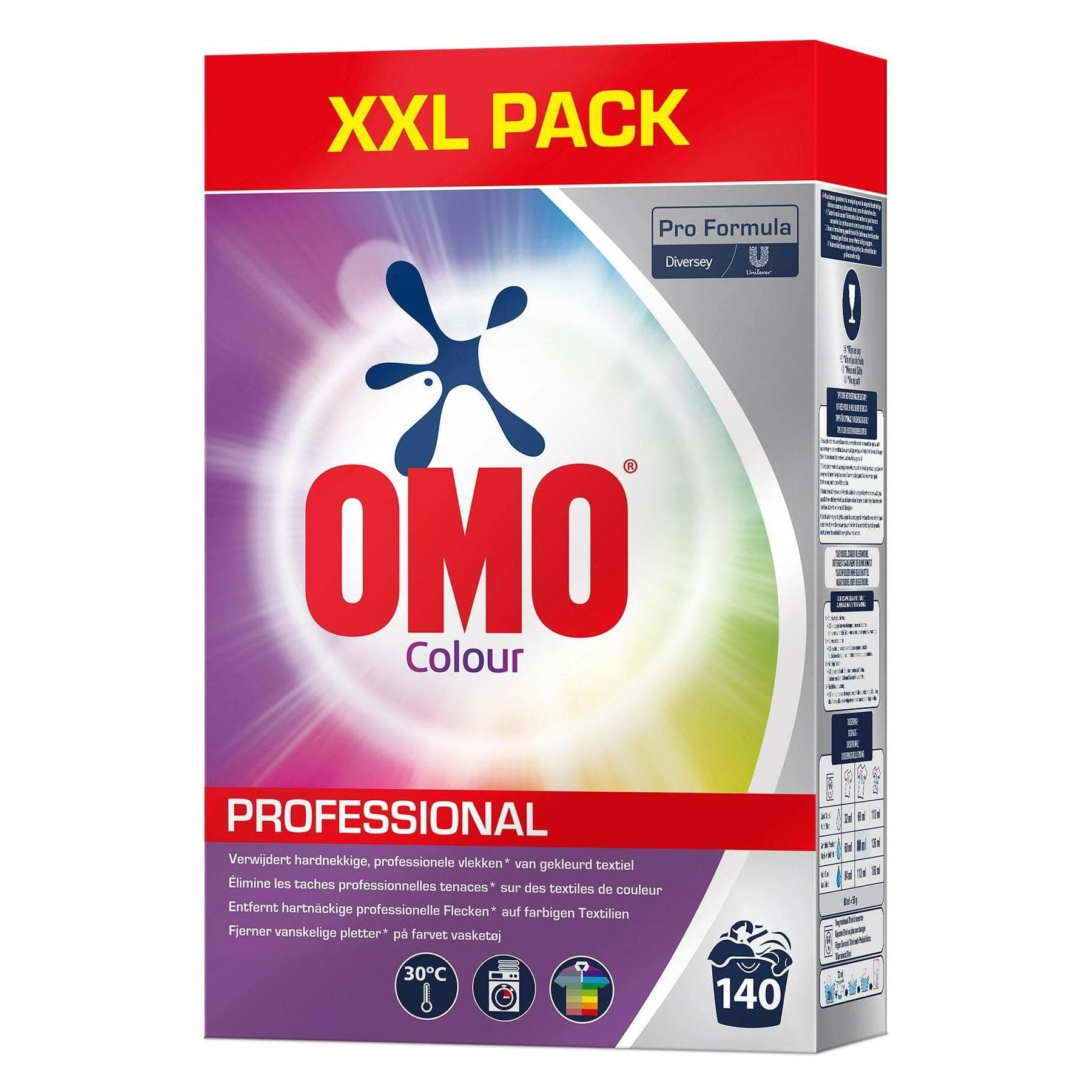 Diversey Pro Formula Pulverwaschmittel Professional Color 7 kg, Einsatzgebiet, Wasmiddel + Textielverzorging
