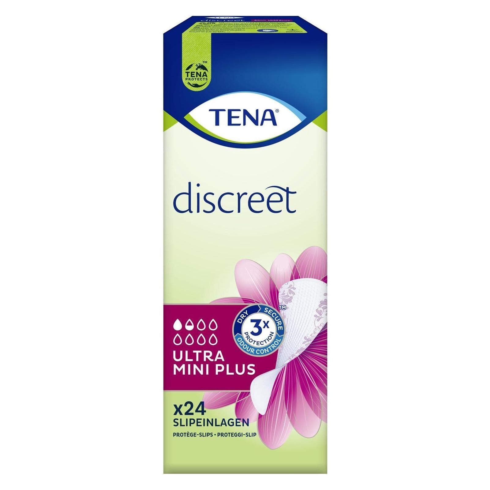 Tena, Incontinentie hygiëne, Incontinentieverbanden Discreet Ultra Mini Plus 24 stuks (24x)