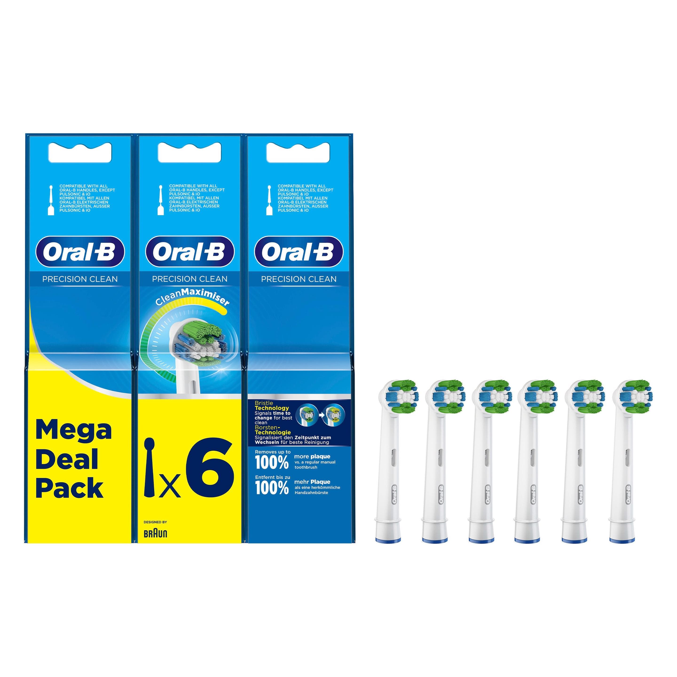 Oral-B, Borstels + opzetstukken, Precision Clean borstels, 6 stuks (6x)
