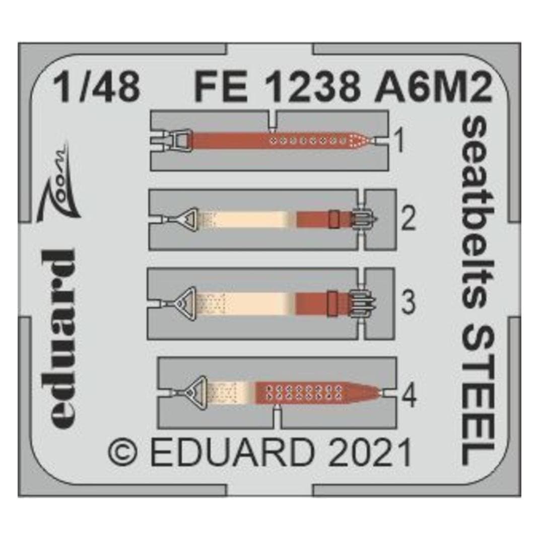 Eduard A6M2 veiligheidsgordels STAAL, voor