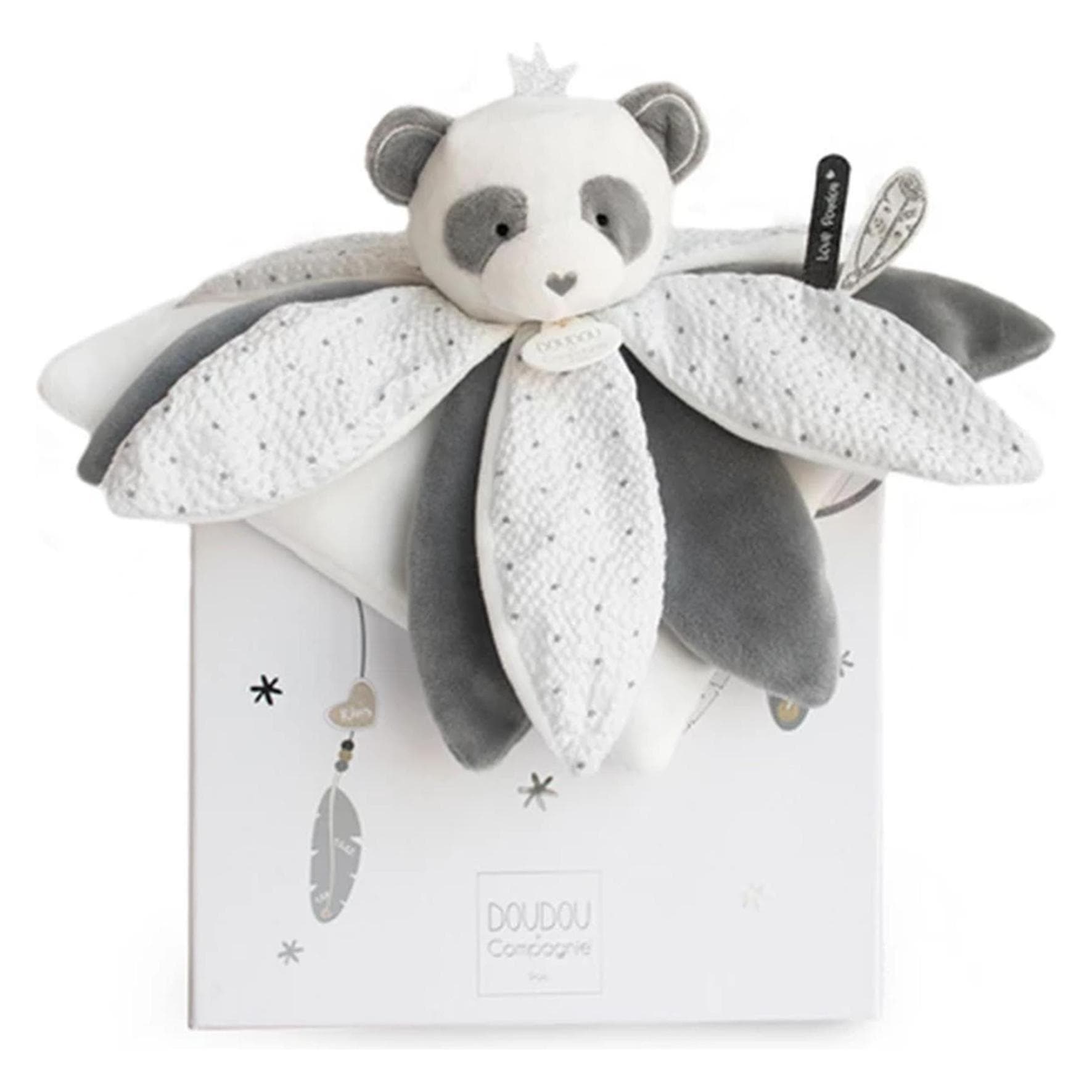 Doudou et Compagnie, Knuffeldoekje, Knuffeldoek Dream Catcher Panda Blossom